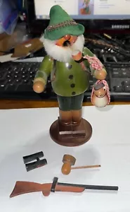 Vintage STEINBACH VOLKSKUNST Räuchermann Räuchermann Deutscher Kaninchenjäger - Bild 1 von 10