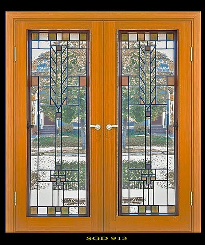 Beautiful Interior doors  Frank Lloyd wright style glass. WoW Cover