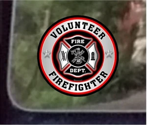 ProSticker 316 (One) 4" Volunteer Firefighter Fire Department Decal Sticker - Picture 1 of 1