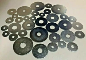 Confezione mista, M5, M6, M8, M10, M12, riparazione, parafango, rondelle penny, BZP. - Foto 1 di 3