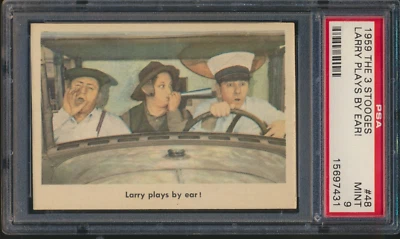 1959 FLEER THE 3 STOOGES #48 LARRY PLAYS BY EAR... PSA 9 MINT - Image 1 of 2