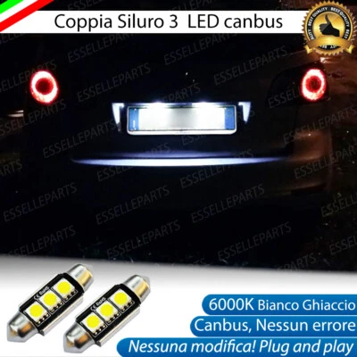 LUCI TARGA VW GOLF PLUS PRE-RESTYLING LAMPADE CANBUS SILURO C5W 3 LED 6000K - Immagine 1 di 4
