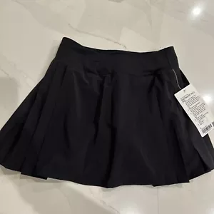 Lululemon Side Pleat HR Tennis Skirt High Rise Size 4 Black - Picture 1 of 3