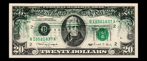 Offset Prineing Error Back to Front $20 1990 Uncirculated Free Shipping (H26) - Picture 1 of 2
