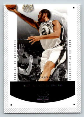 2002-03 SP Authentic #82 Tim Duncan (ref 199977) - Image 1 of 2
