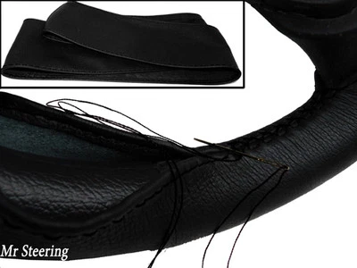 Para Citroën C4 MK1 2004-2010 Real Negro Italiano Cuero Cubierta Volante Nuevo - Imagen 1 de 4