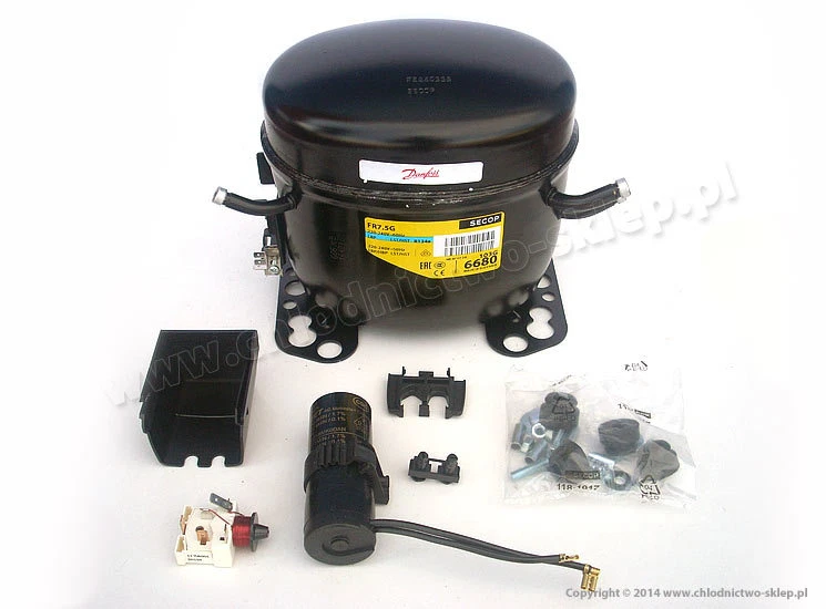 230V 50Hz 60Hz refrigeration compressor Secop FR7.5G 103G6680 formerly Danfoss - Image 1 of 1