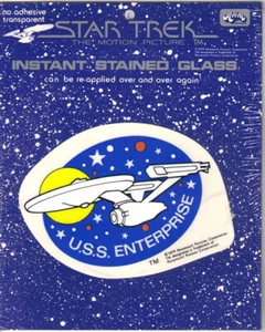 Star Trek TMP Instant Stained Glass Transfer U.S.S. Enterprise 1979 NEW SEALED - Picture 1 of 1