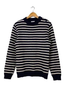 visvim crew neck Sweater wool navy M Used - Picture 1 of 6