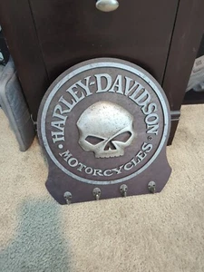 Harley-Davidson 3-D Willie G Skull Wall 4-Hook 12.5W x 13.5"H Key Rack HDL-15313 - Picture 1 of 2