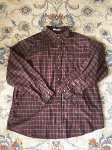 Men's LL Bean Traditional Fit Cotton Scotch Plaid Flannel Shirt Size XL - Picture 1 of 7