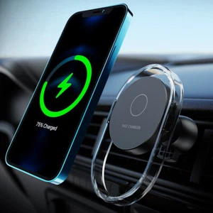 15W magnetic car wireless charger air vent mobile phone holder - Picture 1 of 6