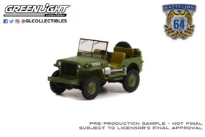 GREENLIGHT 1/64 THEODORE ROOSEVELT JRS 1942 WILLYS MB JEEP #20362162-S 61020-A - Picture 1 of 1