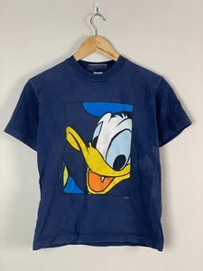 Vintage 90s Disney Donald Duck T-Shirt Youth 9-11 Navy Fruit of the Loom Ireland - Picture 1 of 7