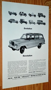 Jeep Wagoneer 1964 "Evolution" anuncio impreso original vintage 64 - Imagen 1 de 1