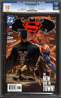 Only 1! - SUPERMAN/BATMAN #8 CGC 10 WP - 1st Mdrn SUPERGIRL - Not 9.9 9.8 SCARCE - Image 1 of 2