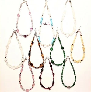 10 x GEMSTONE BRACELETS BULK LOT "NEW" AUZ MADE BL4 - Picture 1 of 2