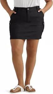 Lee Women's Plus Size Ultra Lux Comfort with Flex-to-go Cargo 22 Plus, Black  - Picture 1 of 6