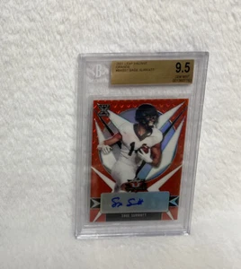 Tarjeta autógrafa de novato Leaf Valiant Sage Surratt RC 2021 naranja 30/50 BGS 9,5/10 - Imagen 1 de 2