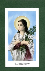 SANTINO SANTA MARIA GORETTI IMAGE PIEUSE - HOLY CARD SANTINI - Picture 1 of 1