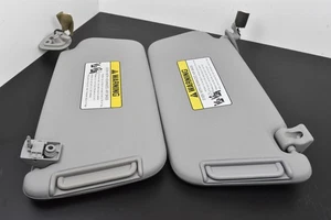 2006-2011 Hyundai Accent Left Right Side Sun Visor Pair Set Gray Vinyl OEM - Picture 1 of 12