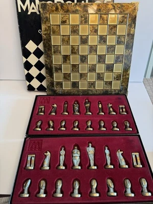 Manopoulos Cycladic Art Large Chess Set - Brass Material - Handmade Athens - Image 1 of 4