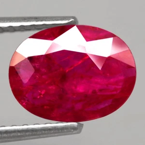 1.31Ct. Natural Gemstone Ruby Top Red Pink Oval Normal Heated Tanzania Ravishing - Picture 1 of 7