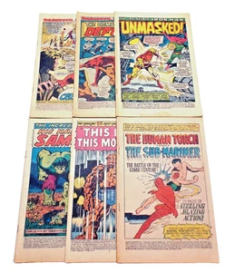 Super Hero Coverless Comic Lot Daredevil - Iron Man - Hulk - & More Marvel 1960's - Bild 1 von 7