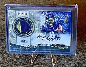 2015 Topps Valor Football Maxx Williams SHA-MW Auto Relic #d 242/300 RC - Picture 1 of 3