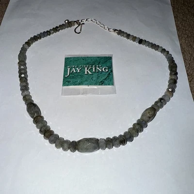 Collar de cuentas de labradorita facetada graduada Jay King Foto 1 de 3