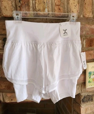 Pantalón Corto para Correr Xersion Everair Para Mujer Blanco Tiro Alto Forrado Talla M Foto 1 de 4