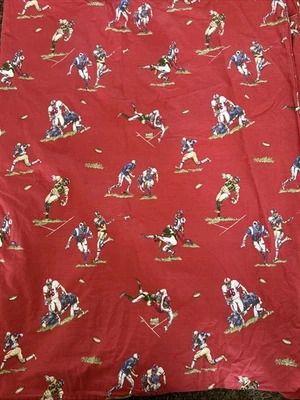 "Funda nórdica de fútbol rojo tamaño doble Pottery Barn ropa de cama 100 % algodón 64""x82""" Foto 1 de 4