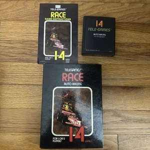 Sears Atari 2600 Sears Telegames Race Auto Racing - Cartridge, Box And Manual - Picture 1 of 3