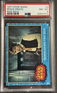 1977 Topps Star Wars - #4 Space Pirate  Han Solo - Rookie - PSA 8 - Picture 1 of 2