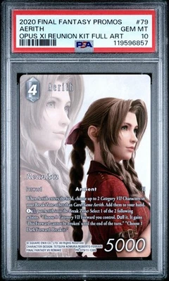 2020 FINAL FANTASY PROMOS 79 AERITH REUNION KIT FULL ART Non-Foil PSA 10 Gem - Image 1 of 2