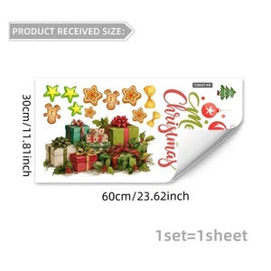 Wall Stickers for Christmas PVC Easy to Apply for Windows Walls 30x60 cm Decor - Picture 1 of 6