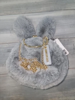 Bolso clutch Moschino gris felpa para mujer BM62 Foto 1 de 4