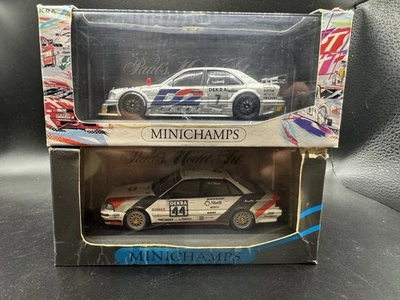 Audi V8 Mercedes c 180 DTM  Minichamps scala 1/43, prima serie rare in box  - Immagine 1 di 4