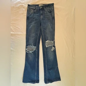 Pantalones de mezclilla rasgados Free People para mujer talla 26 azul - Imagen 1 de 9