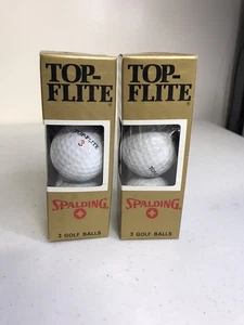 Vintage Spalding Top Flite Profi Golfbälle 2 3er Set - Bild 1 von 4