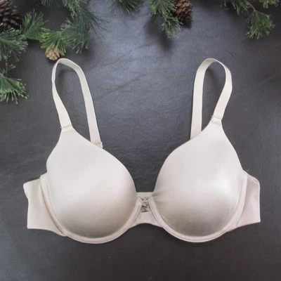 Sujetador Vanity Fair para mujer 36C beige nude con aros camiseta acolchada 2 ganchos 75306 Foto 1 de 4