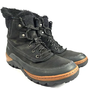 Merrell Sylva Mid Waterproof Winter Snow Boots Women’s 10.5 Black Leather Warm - Picture 1 of 20