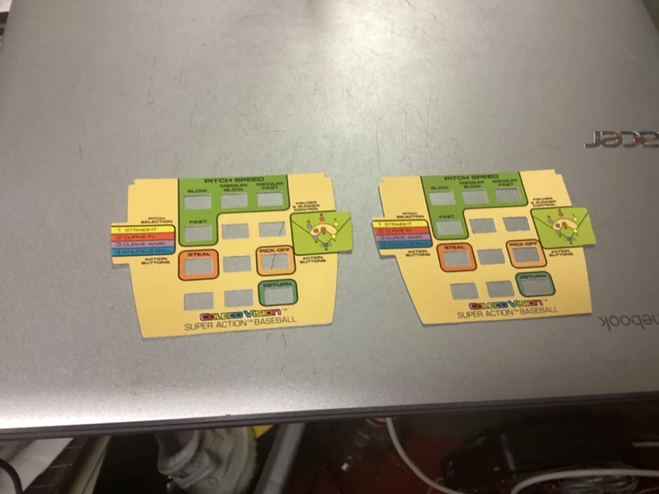 Colecovision Super Action Controller  Baseball Game Overlay inlays - Image 1 of 1