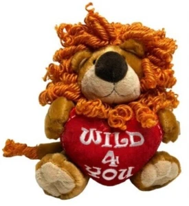 Aurora Wild 4 You Jazzy Hilo Rizado Melena León Peluche Corazón Peluche Juguete Regalo - Imagen 1 de 7