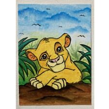 ACEO ORIGINAL PAINTING Mini Collectible Art Card Wild Animal The Lion King Ooak