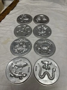 VTG 1966 Incredible Edibles Molds (8) Wildlife & Christmas Aluminum Tins See Pic - Picture 1 of 9