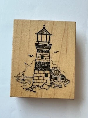 Sello faro PSX Designs F-1145 1995 velero náutico playa gaviotas piedra Foto 1 de 4