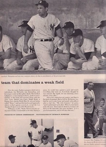 Yogi Berra Magazine Photo as Manager of The New York Yankees - Picture 1 of 2