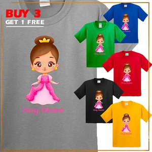 Personalized Princess kids T-Shirt Funny Custom Birthday Girl Party Gift Tee USA - Picture 1 of 14