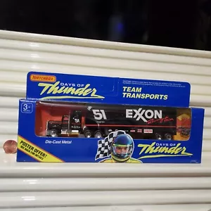 Matchbox 1990 DAYS OF THUNDER #51 ROWDY BURNS EXXON 18 Wheeler Team Transporter - Picture 1 of 5